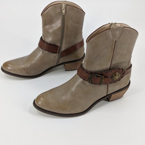 Roper Mae (Tan) - Women's Biker Boot main image 1